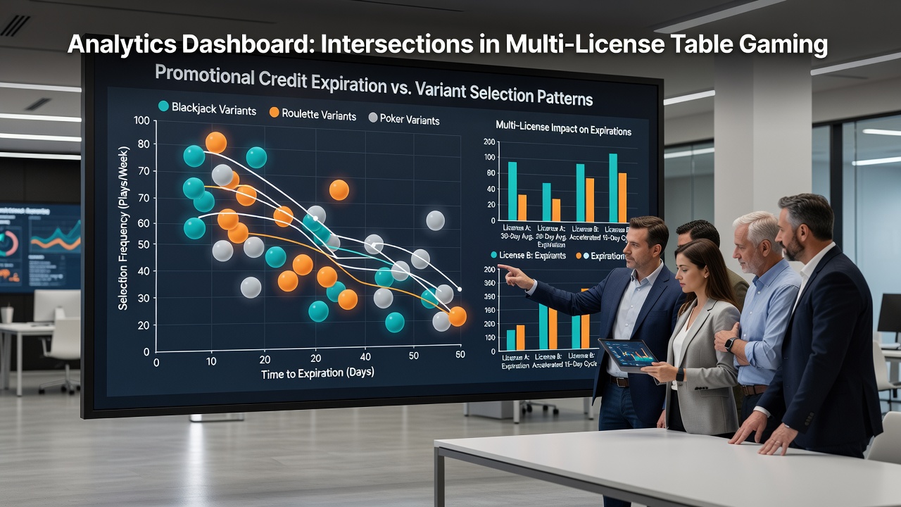 Table game enthusiasts reviewing promotional credit terms on digital platforms in multi-license gaming environments