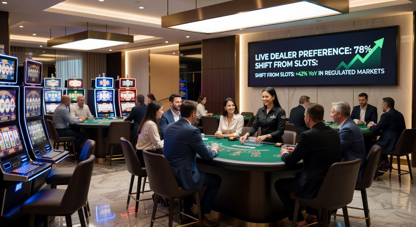 Players participating in live dealer table games through regulated online platforms showing real-time interaction and professional dealers