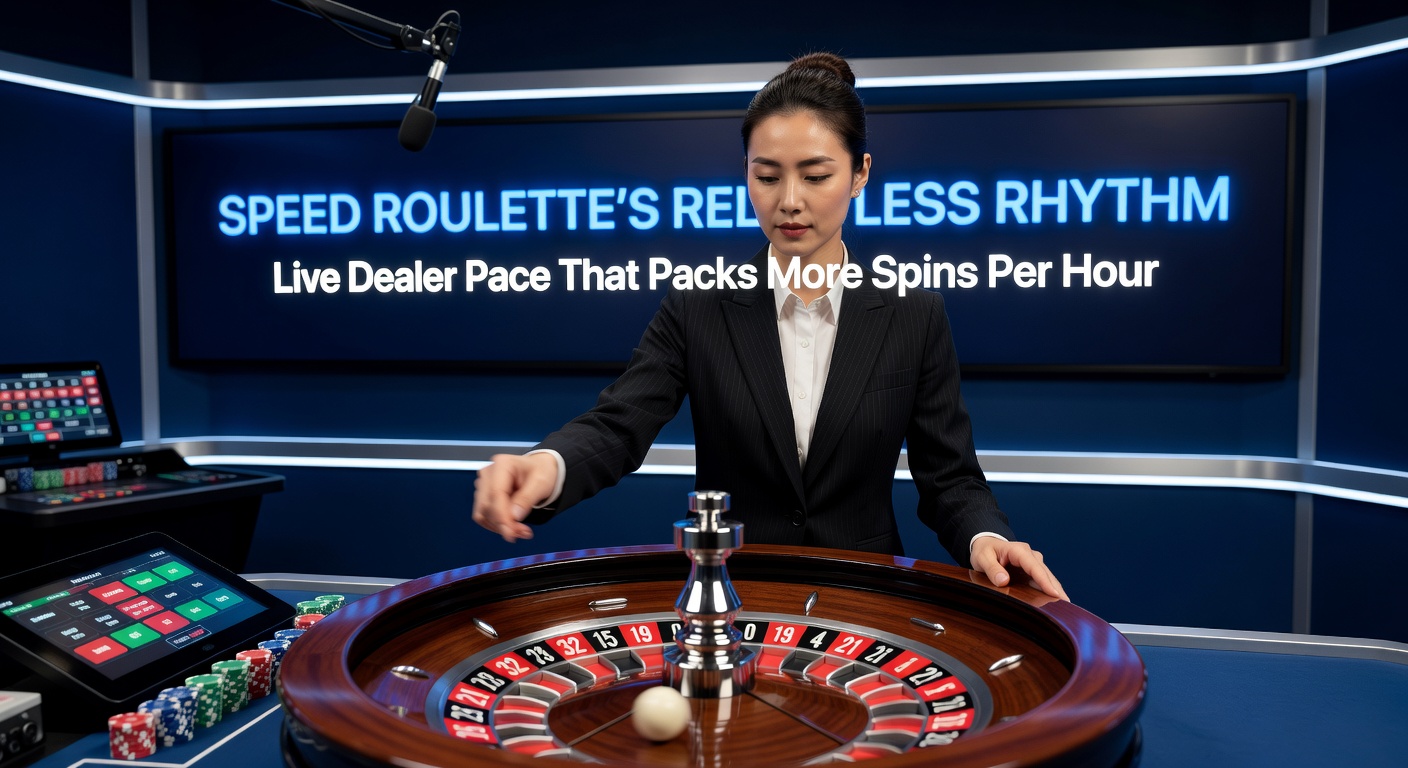 Close-up of a Speed Roulette wheel in motion, with digital overlays showing rapid bet placements and results