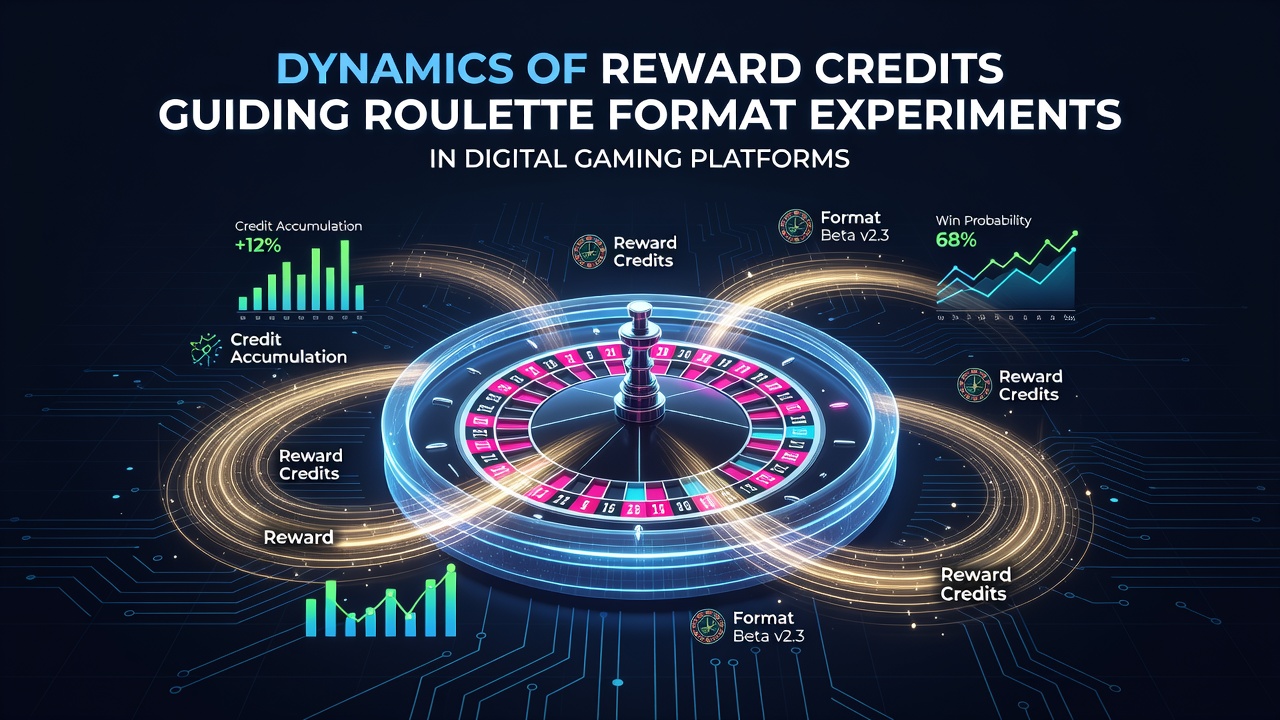 Digital roulette interface displaying reward credit balances and experimental wheel variants on a gaming platform